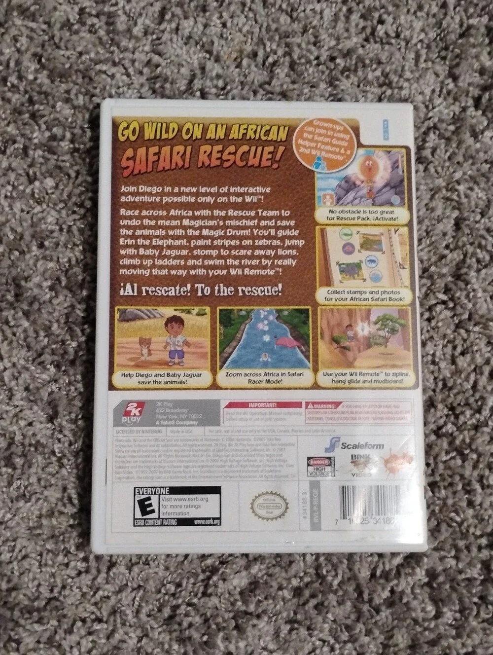 Go Diego Go! Safari Rescue - Nintendo Wii (Complete in Box / CIB)